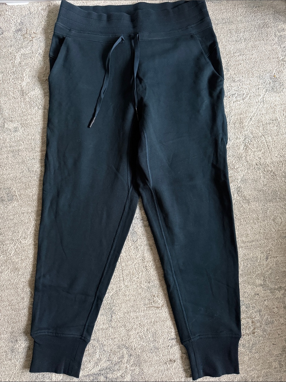 Women’s Lululemon sweat joggers
Size 8
Color deep navy
